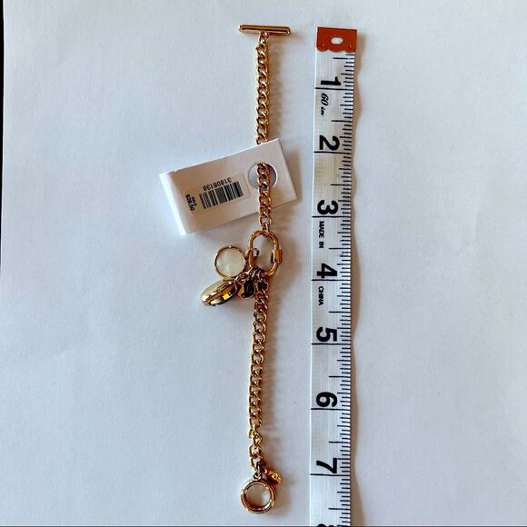 LOFT Bracelet Gold Tone Charm Accent Bracelet Toggle Closure - Picture 12 of 12